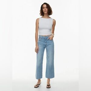 Aritzia Denim Forum The Farrah Hi-rise Wide Cropped Jean